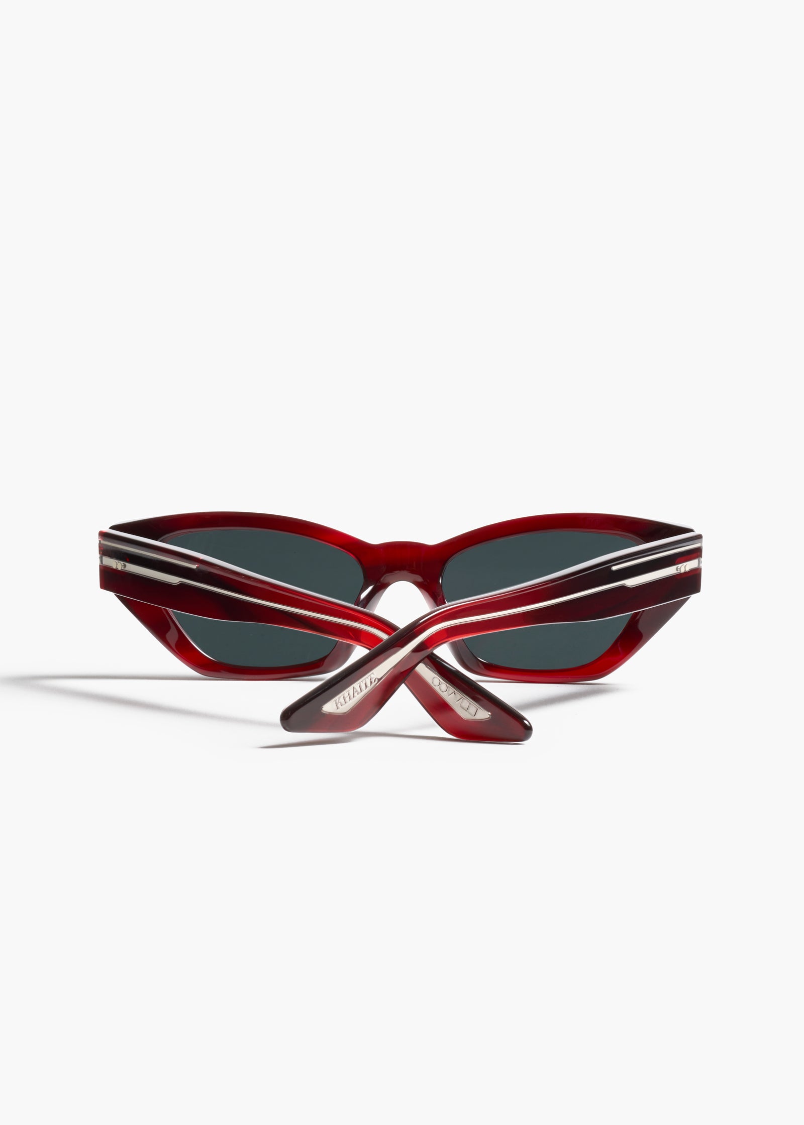 KHAITE x Oliver Peoples 1961C in Bordeaux Bark and Grey BACK VIEW