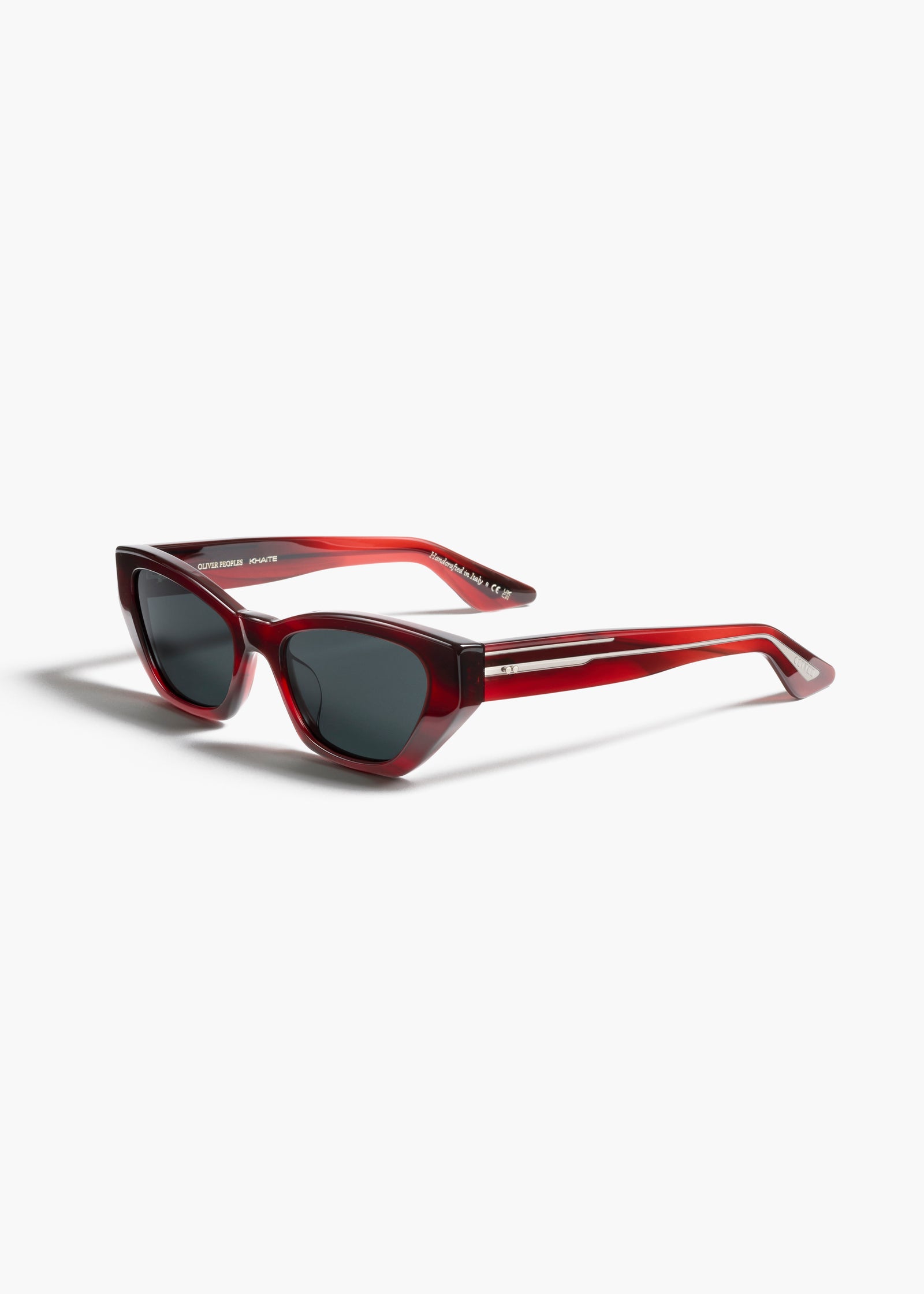 KHAITE x Oliver Peoples 1961C in Bordeaux Bark and Grey SIDE VIEW