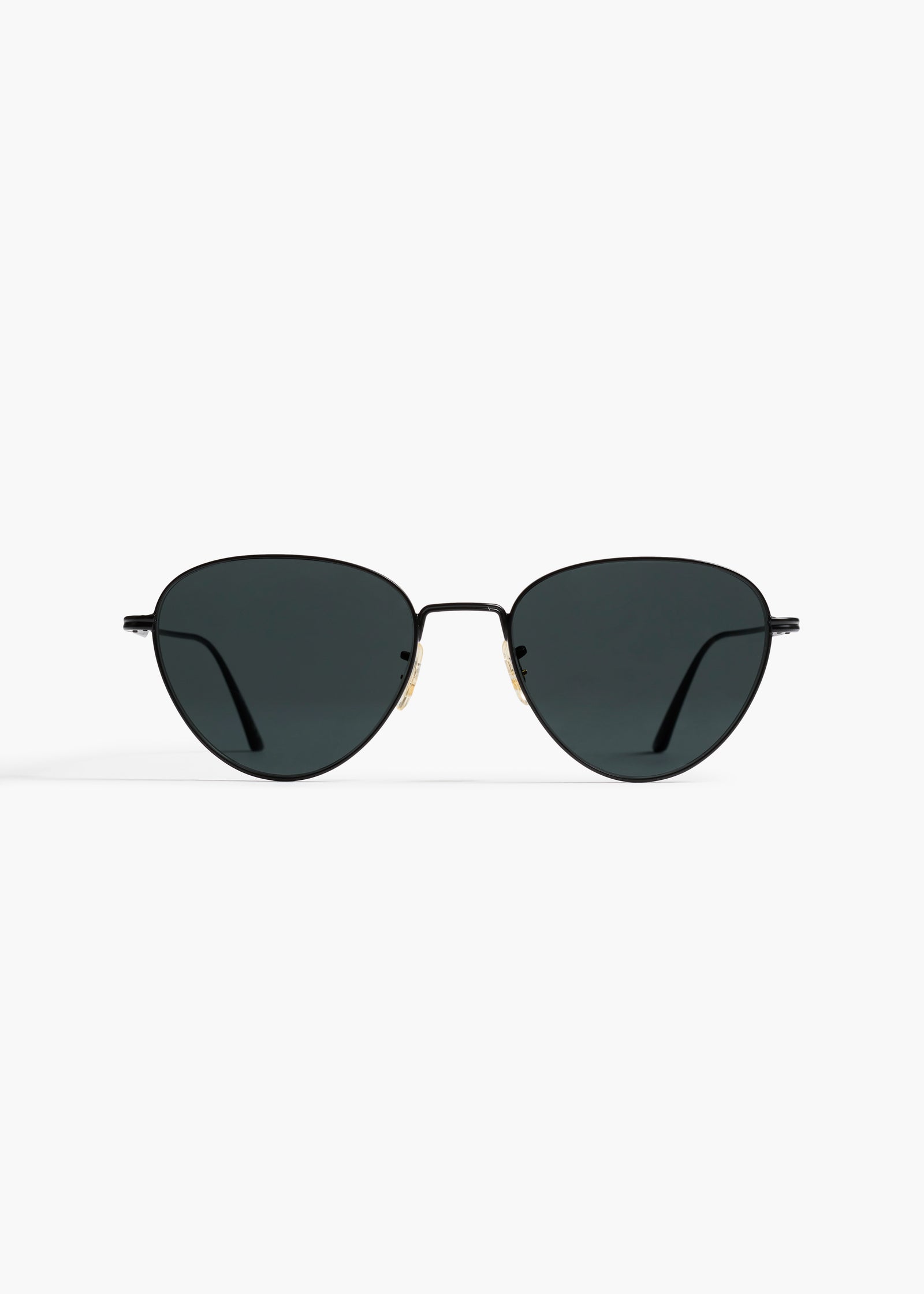 KHAITE x Oliver Peoples 1991C in Matte Black and Grey FRONT VIEW