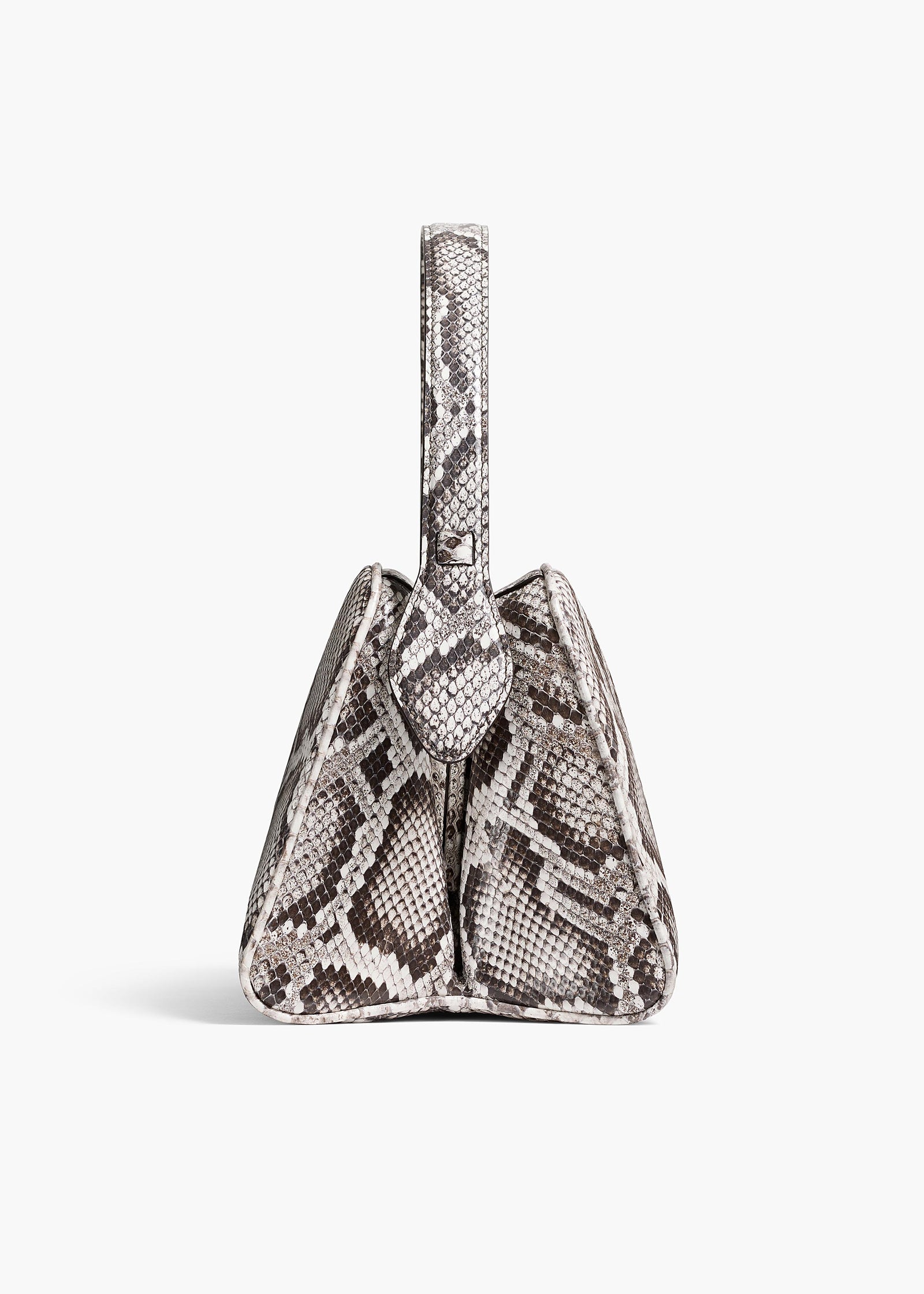 Cate Bag in Natural Python Leather SIDE VIEW