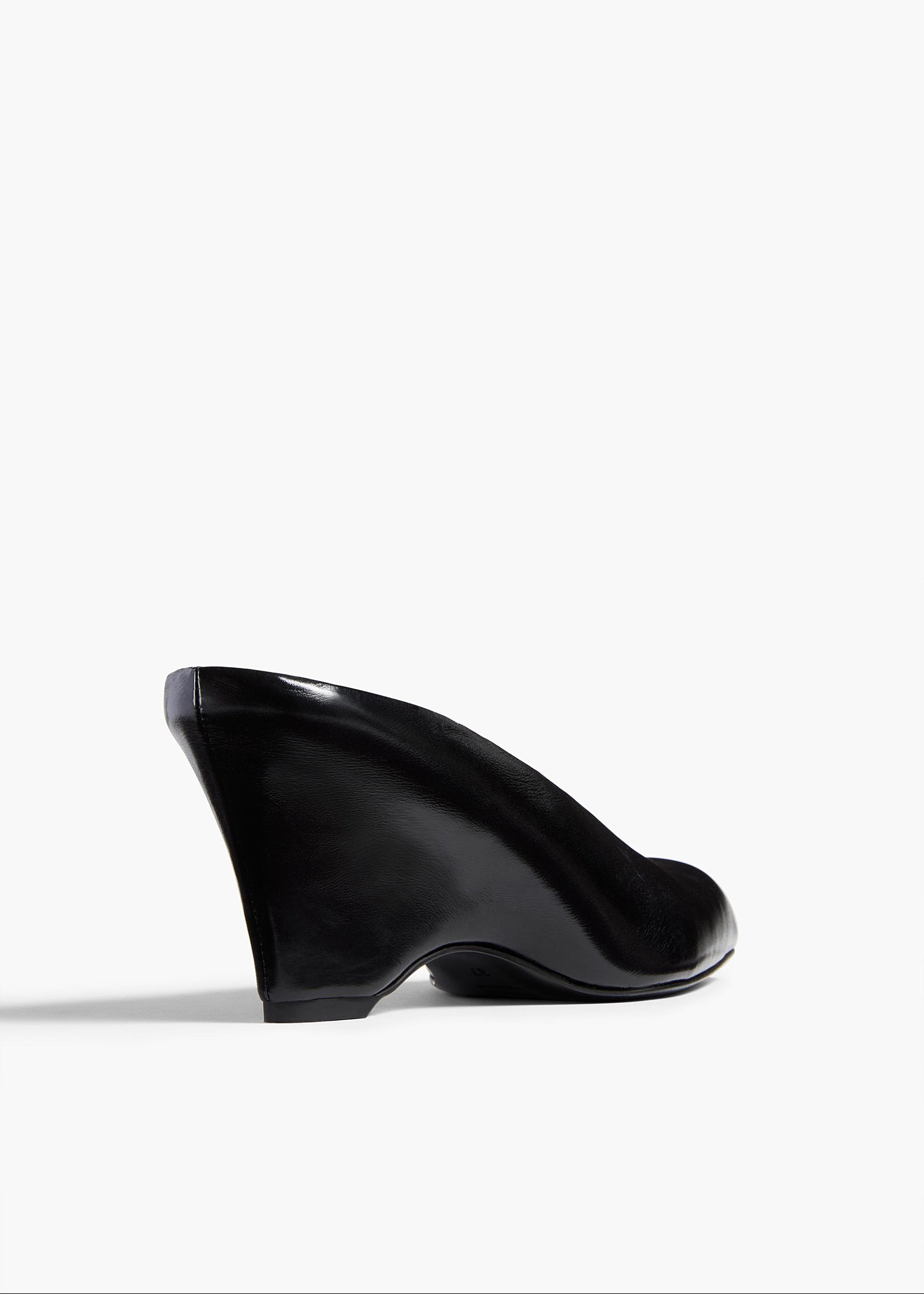 Colt Wedge in Black Glazed Leather BACK VIEW