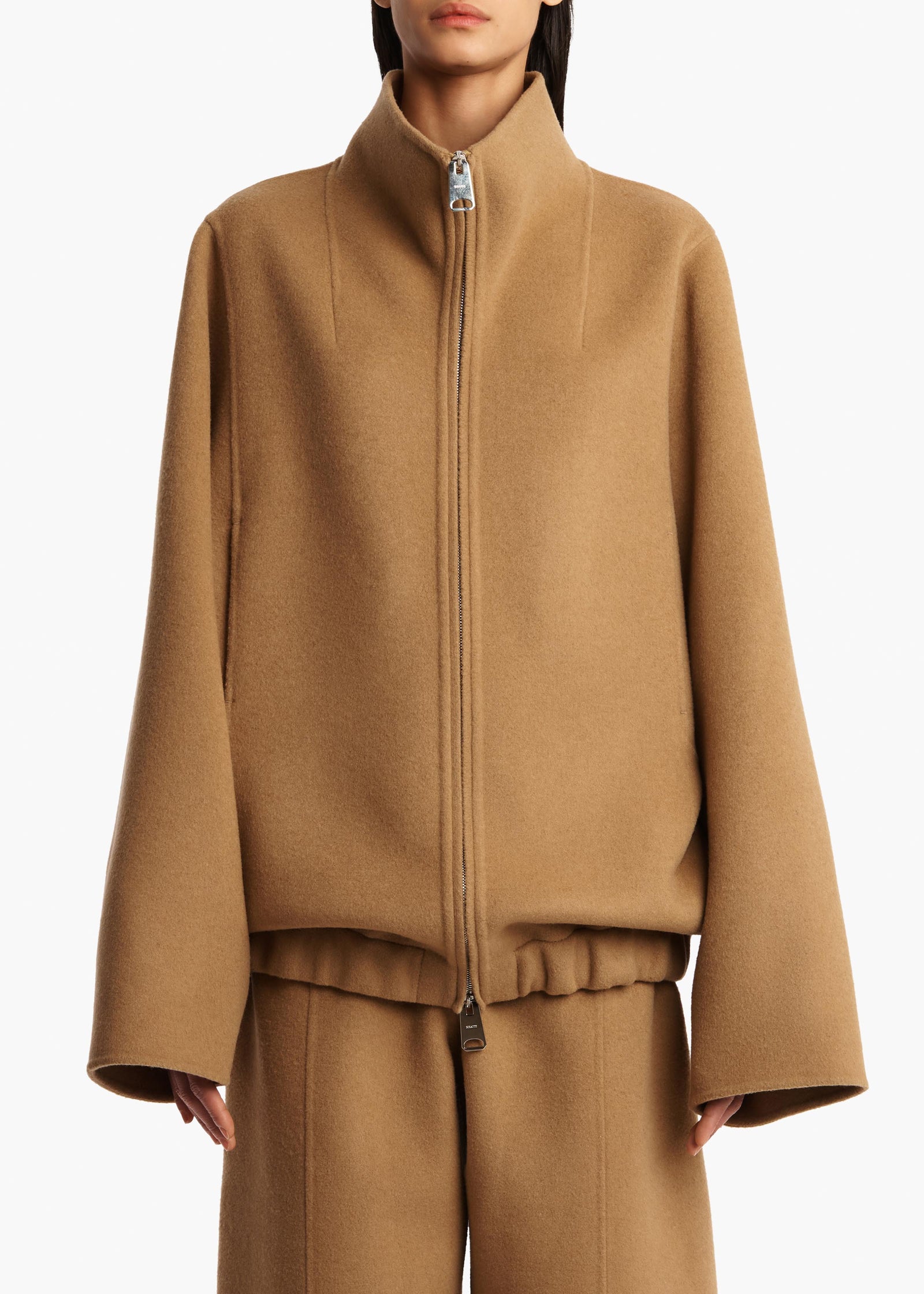 Garret Jacket in Camel FRONT VIEW
