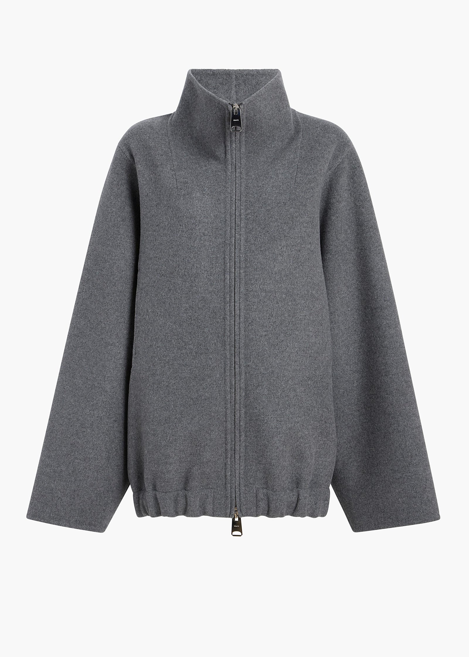 Garret Jacket in Grey Melange FLAT VIEW