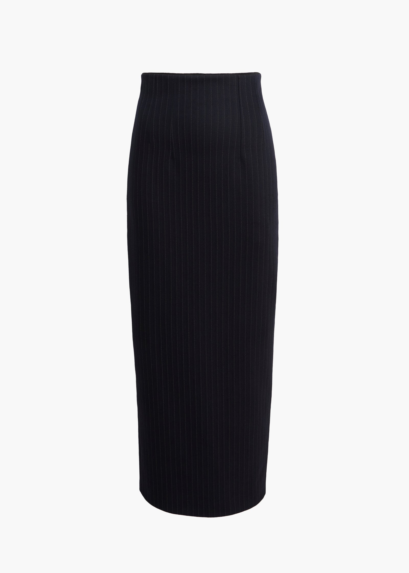 Loxley Skirt in Navy and White Stripe FLAT VIEW