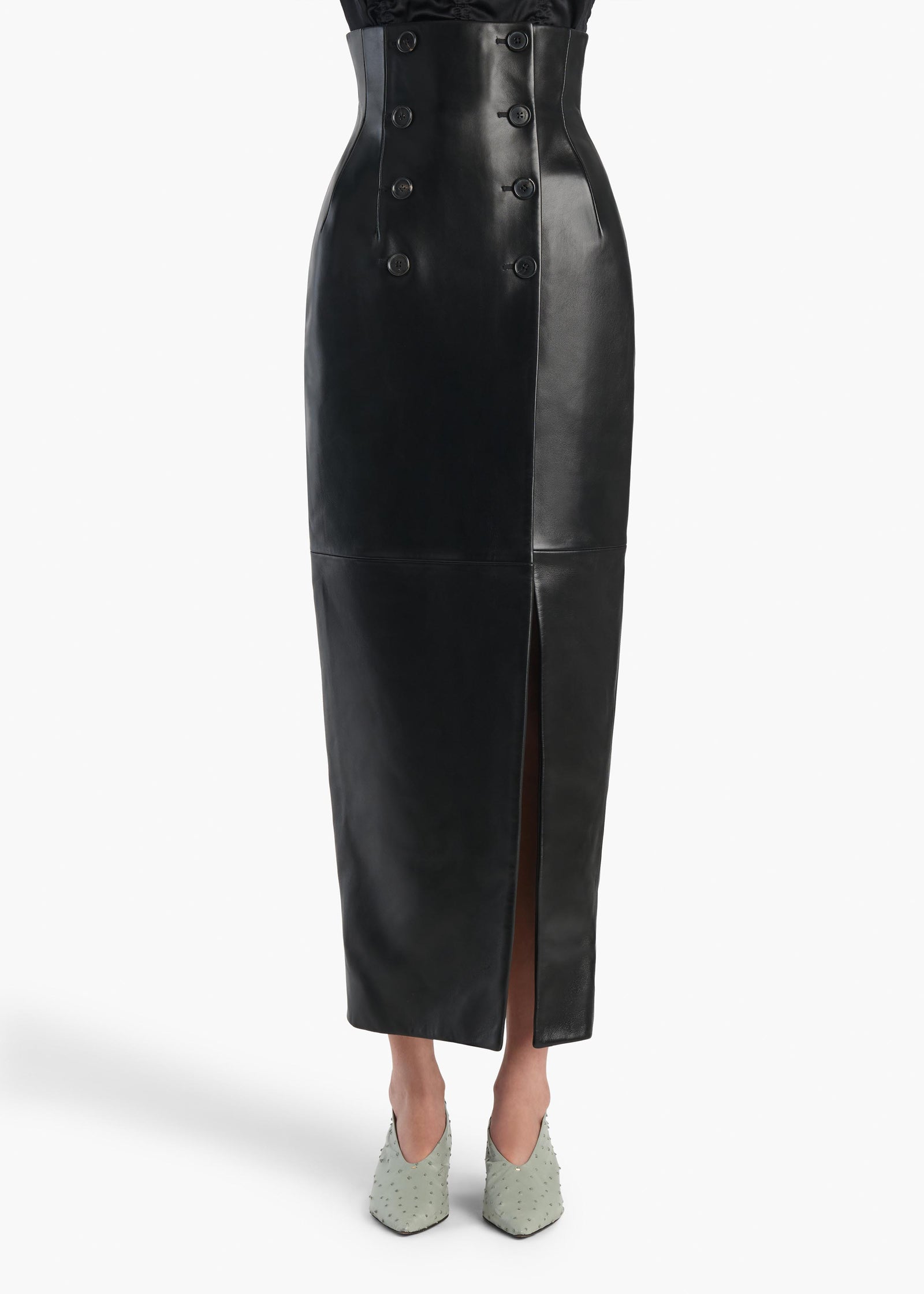 LUIZA SKIRT BLACK LEATHER 41911012 200 B