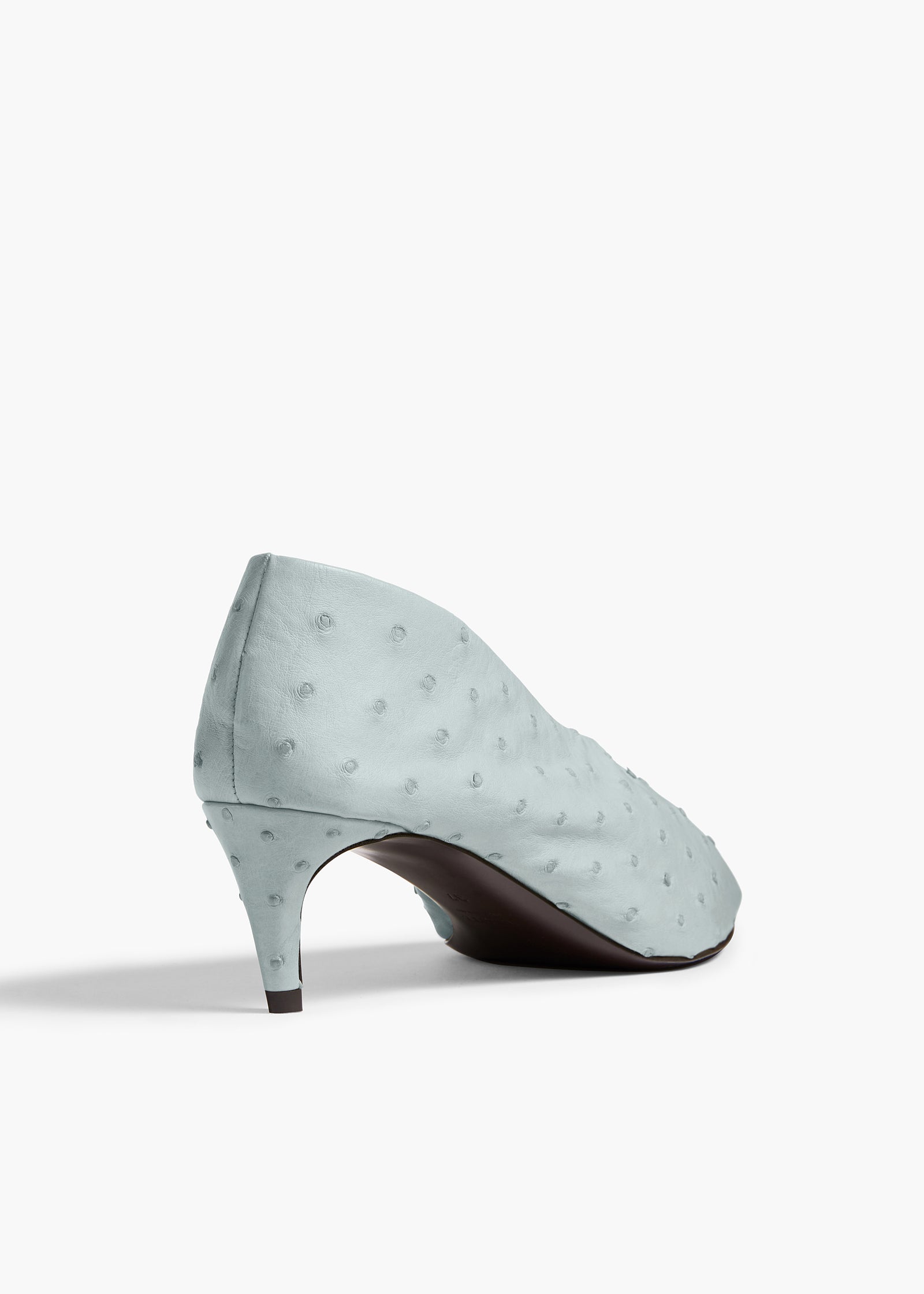 Miriam Low Pump in Frost Ostrich